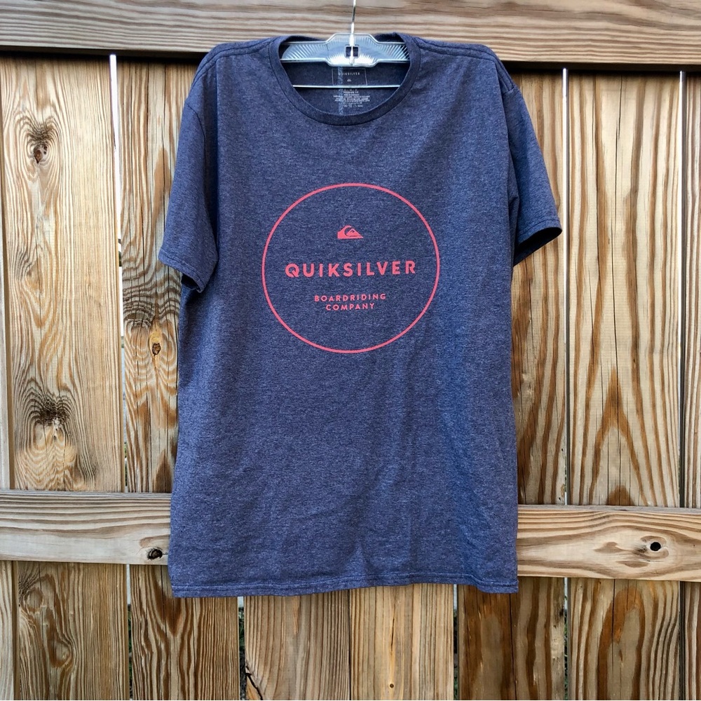 QUIKSILVER Logo Graphic Tee Shirt Men Medium Surfing - Picture 6 of 7